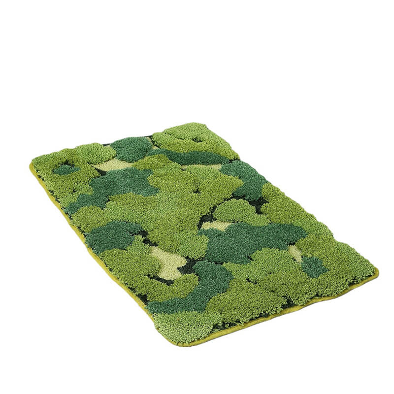 Lighteme Flocked Moss Bathroom Rug
