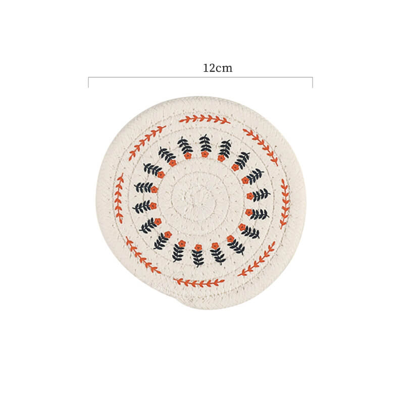Set de table tissé en coton et lin à fleurs Lighteme