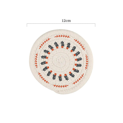 Set de table tissé en coton et lin à fleurs Lighteme