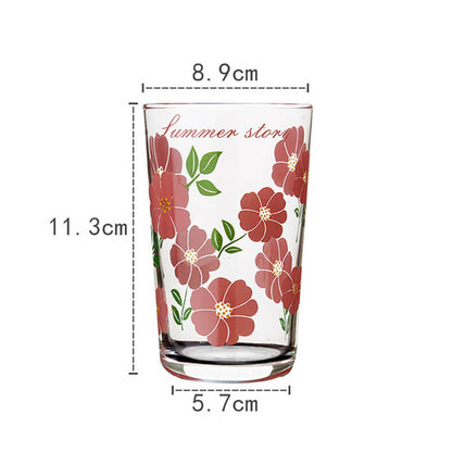 Lighteme Glasbecher mit Blumenmuster