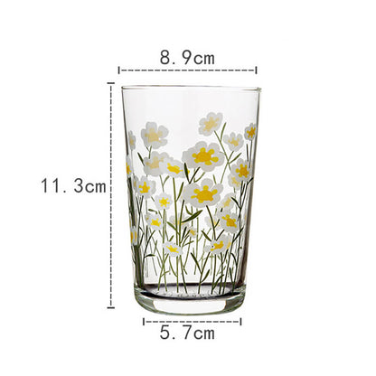 Lighteme Glasbecher mit Blumenmuster