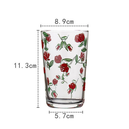 Lighteme Glasbecher mit Blumenmuster