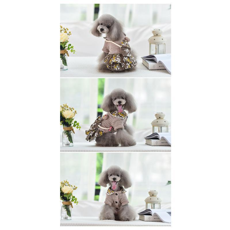 Lighteme Floral Dog Autumn Winter Sling Bag Dress (3 colors & 4 sizes)