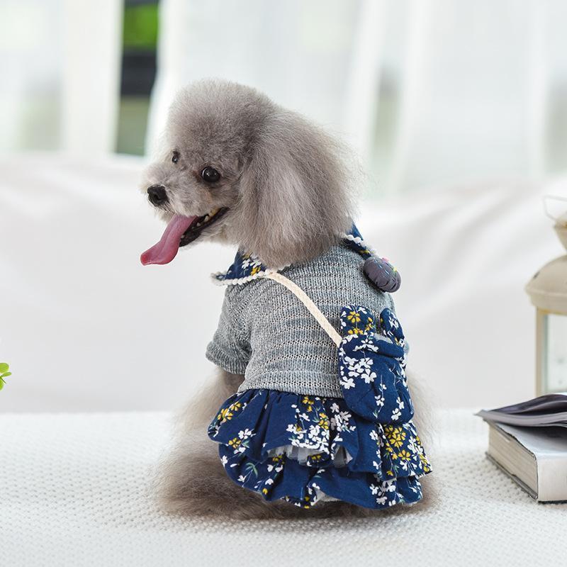 Lighteme Floral Dog Autumn Winter Sling Bag Dress (3 colors & 4 sizes)