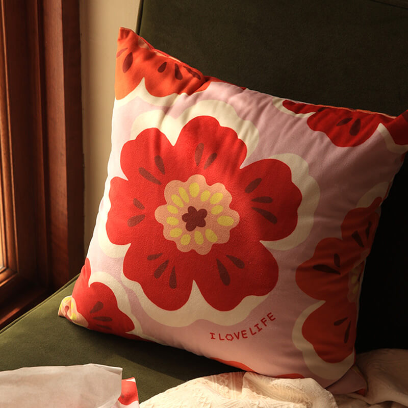 Kissenbezug mit Blumenmuster von Lighteme