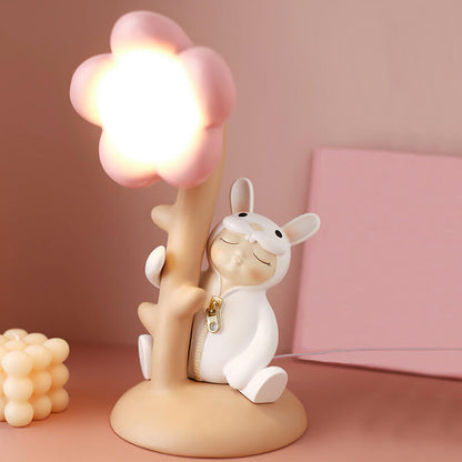 Lampe de table en résine Lighteme Flower Rabbit