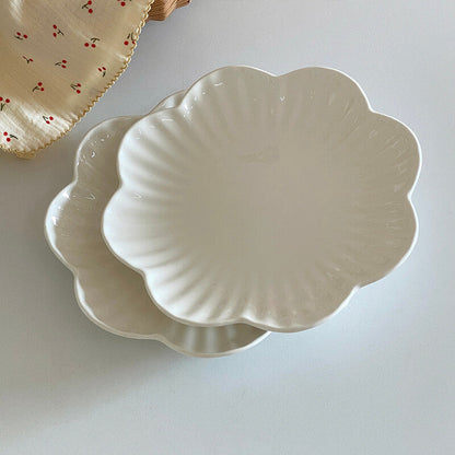 Lighteme Flower Shaped Ceramic Dinner Plate