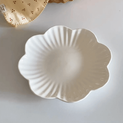Lighteme Flower Shaped Ceramic Dinner Plate