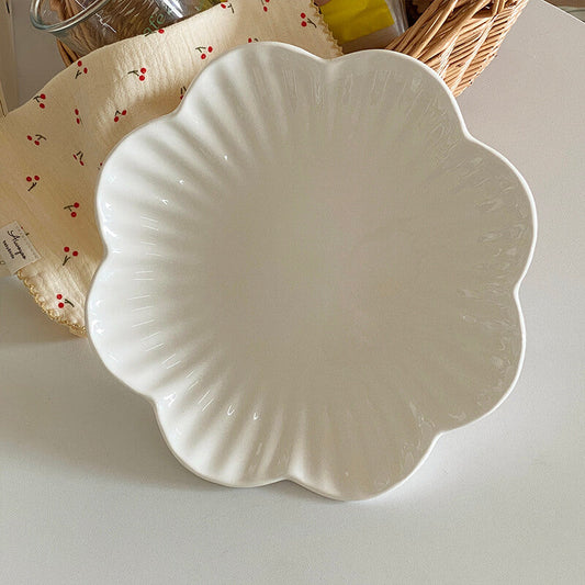 Assiette à dîner en céramique en forme de fleur Lighteme 