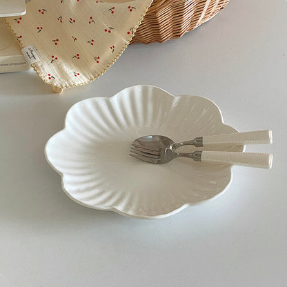 Lighteme Flower Shaped Ceramic Dinner Plate