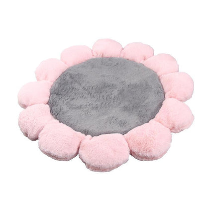 Lighteme Haustiermatte in Blumenform aus feinem Plüsch (3 Farben &amp; 2 Größen)