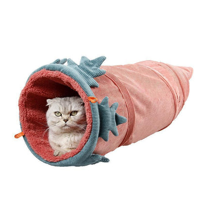 Tunnel pour chat pliable Lighteme en forme de légume (3 couleurs)