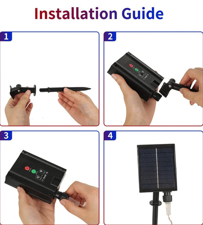 Lampe solaire 2 en 1 Lighteme avec drapeau américain, 420 LED ultra-lumineuses, alimentée par l'énergie solaire et branchée