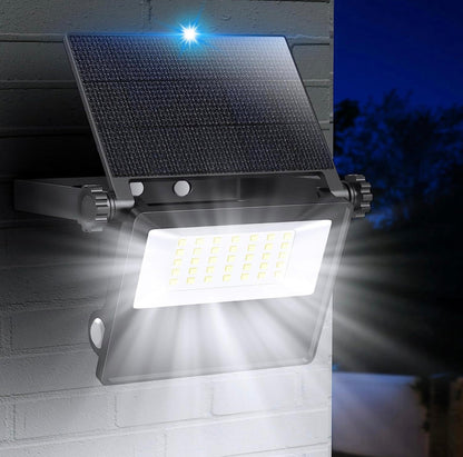 Lighteme 2er-Pack Solar-Außenleuchten, Metall-Solar-Sicherheits-/Flutlichter, 2000 lm, Bewegungssensor