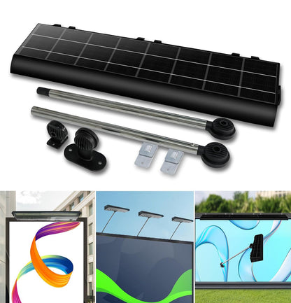 Lighteme Solar-Werbetafelbeleuchtung für den Außenbereich, 232 superhelle LEDs, verstellbare Halterung und Wandmontage, 2-in-1-Werbetafelbeleuchtung für Unternehmen, Immobilien, Geschäfte, Bushaltestellen, Wohnanlagen und Autobahnschilder