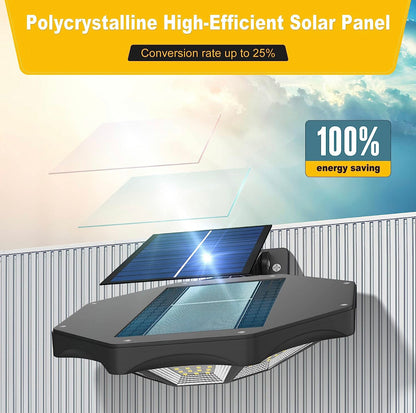 2er-Pack SmartYard 300 W Solar-Straßenlaterne, 168 LEDs, Dämmerung bis Morgengrauen, 6500 K, mit Bewegungssensor
