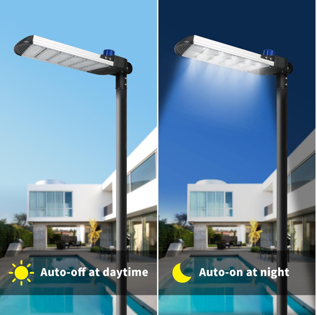 Éclairage de stationnement LED Lighteme 320 W, câblé, 48 000 lm, fil chaud, homologué UL, éclairage de poteau de stationnement LED de qualité industrielle, 5 000 K, étanche IP65