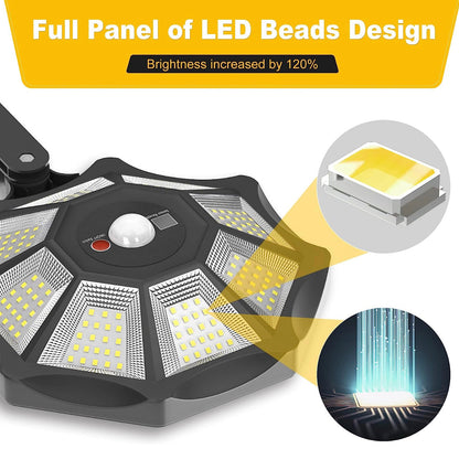 2er-Pack SmartYard 300 W Solar-Straßenlaterne, 168 LEDs, Dämmerung bis Morgengrauen, 6500 K, mit Bewegungssensor