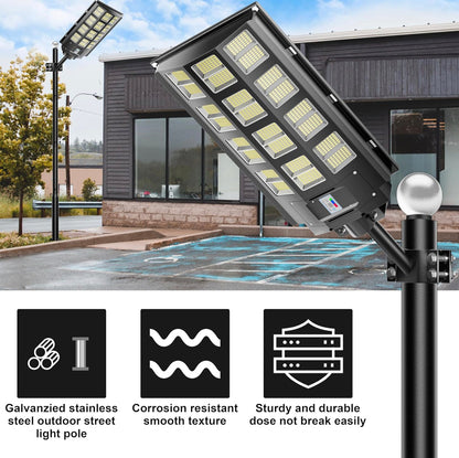 Lampadaire Lighteme de 6 m (20 pi) de qualité commerciale pour rue, stationnement et drapeau, aluminium + cage, paquet de 1