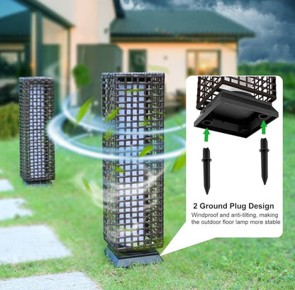 Lampadaire solaire d'extérieur Lighteme de 28 pi avec 2 modes d'éclairage