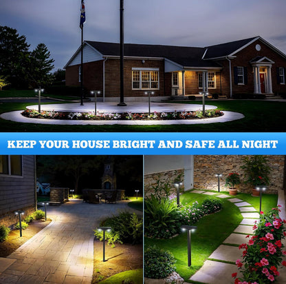 Lighteme Solar Modern Pathway Lights, 6 Pack -15 Lumen