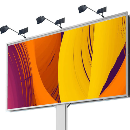 Lighteme Solar-Werbetafelleuchte, Lampenköpfe aus Metall und Aluminium, 400 W, 12.000 AMH, Li-Ion-Akku, 60 superhelle LEDs, kommerzielle Werbetafellampe, geeignet für eine Vielzahl von Szenen 