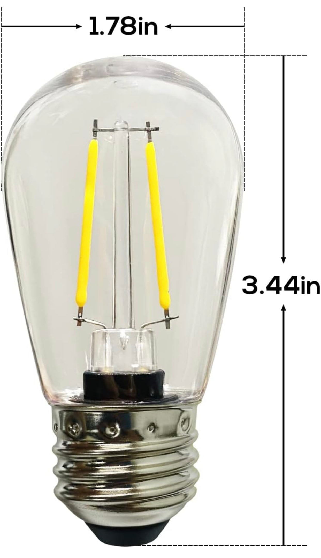 Lot de 15 ampoules LED de rechange Lighteme PRO, économes en énergie, 2 W, blanc chaud 2 500 K, intensité variable, culot E26