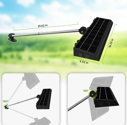 Lighteme Solar-Werbetafelbeleuchtung für den Außenbereich, 232 superhelle LEDs, verstellbare Halterung und Wandmontage, 2-in-1-Werbetafelbeleuchtung für Unternehmen, Immobilien, Geschäfte, Bushaltestellen, Wohnanlagen und Autobahnschilder