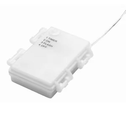 Lighteme 12Ft Batteriebetriebene Metall Indoor Integrierte LED Lichterkette 10-Licht