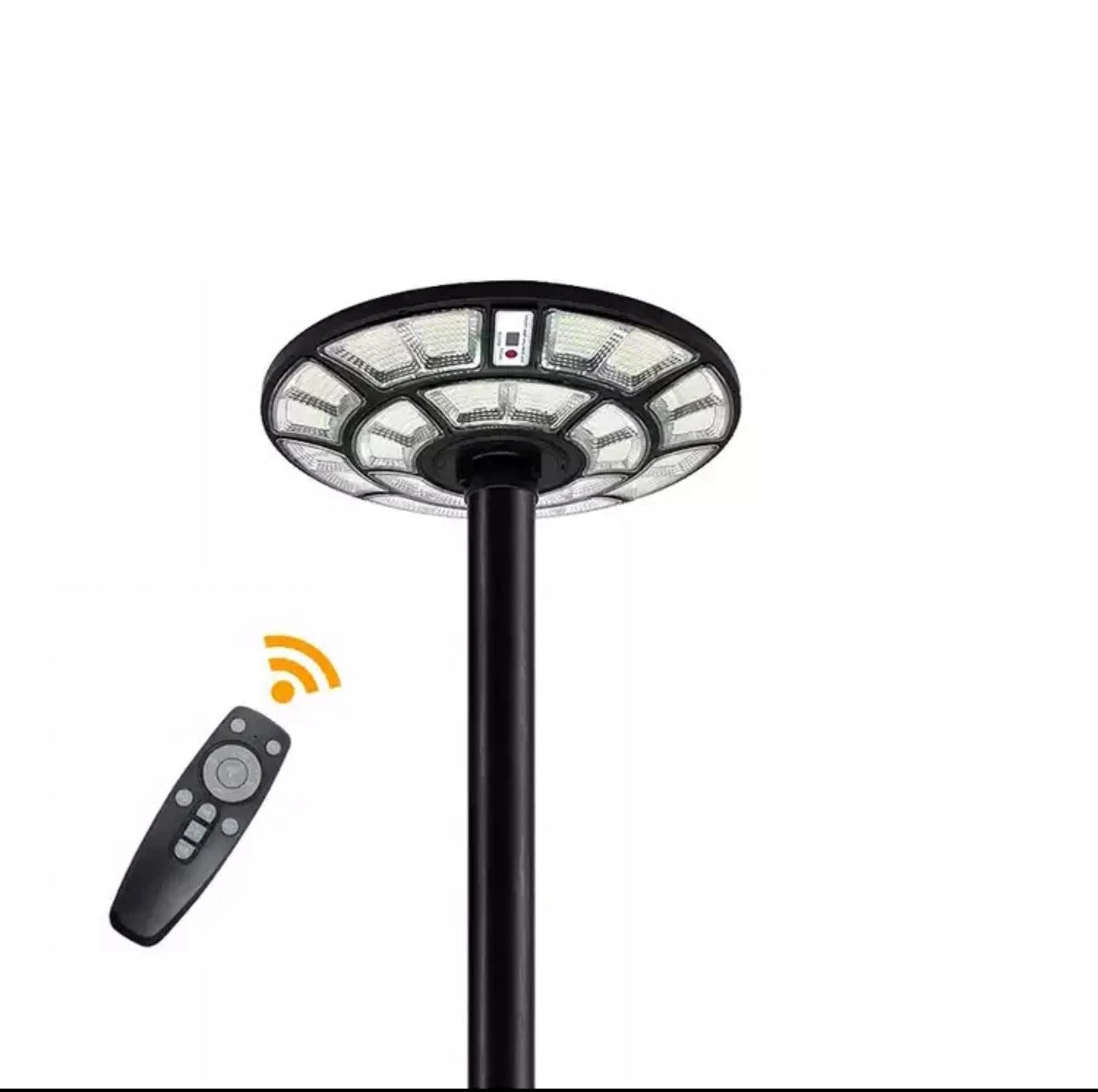 Lighteme 2500W Solar-Außenleuchte UFO Gartenmast und Wandstraßenlaternen für Haus, Hof, Bauernhäuser mit Fernbedienung
