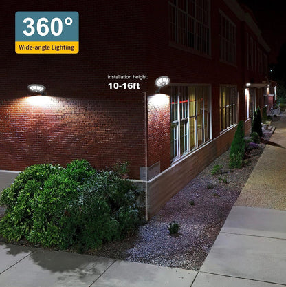 2er-Pack SmartYard 300 W Solar-Straßenlaterne, 168 LEDs, Dämmerung bis Morgengrauen, 6500 K, mit Bewegungssensor