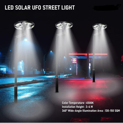 Lighteme 2500W Solar-Außenleuchte UFO Gartenmast und Wandstraßenlaternen für Haus, Hof, Bauernhäuser mit Fernbedienung