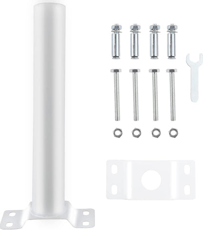 Lighteme Solarbeleuchtungs-Montagehalterung, Verlängerungsstangen-Set, Wandmontage, schwarze Metallrohre, Scheunenbeleuchtung, Antennenadapter, Außenarm für Straßenlaternen, an der Wand montierte Reifen, Scheunenlampen, Pfostenbäume 