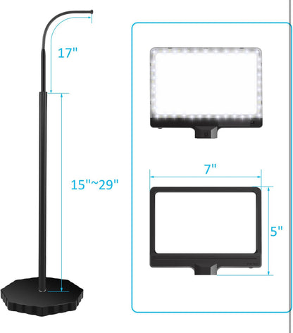 Loupe Lighteme 5X avec 36 LED à intensité variable et support, lampe loupe à luminosité réglable, loupe à col de cygne éclairée pour la lecture, les travaux manuels et le travail de près 