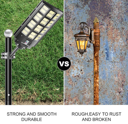 Lampadaire Lighteme de 6 m (20 pi) de qualité commerciale pour rue, stationnement et drapeau, aluminium + cage, paquet de 1
