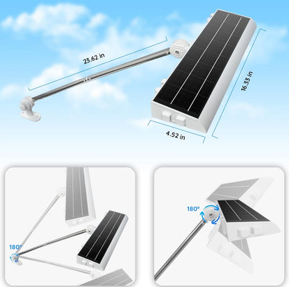 Lighteme Solar-Werbetafelbeleuchtung für den Außenbereich, 232 superhelle LEDs, verstellbare Halterung und Wandmontage, 2-in-1-Werbetafelbeleuchtung für Unternehmen, Immobilien, Geschäfte, Bushaltestellen, Wohnanlagen und Autobahnschilder