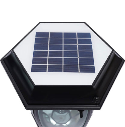 Lighteme 63" Solar-Laternenpfostenleuchten, Aluminium-Stehlampe für den Außenbereich, wasserdichte solarbetriebene Straßenlaternen für Garten, Gehweg, Auffahrt, Vorder-/Hintertür, warmweiße Solar-Pfostenleuchte, austauschbare Glühbirne (2er-Pack)