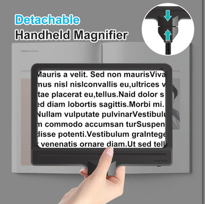 Loupe Lighteme 5X avec 36 LED à intensité variable et support, lampe loupe à luminosité réglable, loupe à col de cygne éclairée pour la lecture, les travaux manuels et le travail de près 