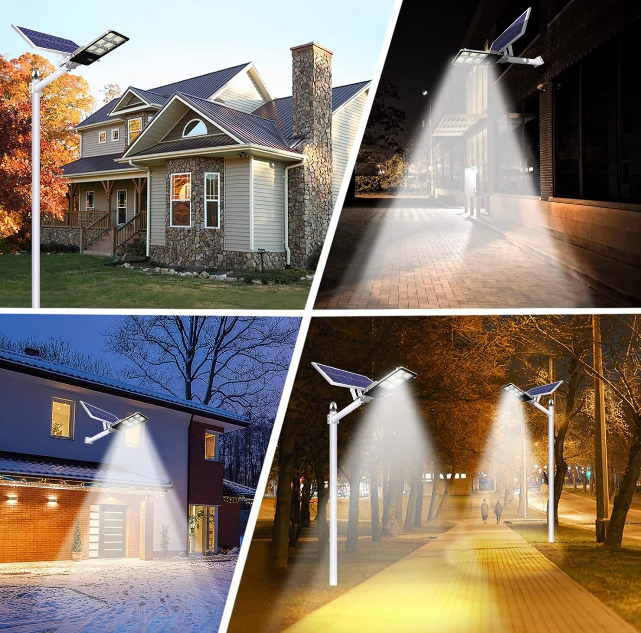 Lighteme 800 Watt Solar-Straßenlaternen, mit Fernbedienung, 105.000 lm, LED-Solarlicht von der Dämmerung bis zum Morgengrauen, 6500 K, superhelles Solar-Flutlicht