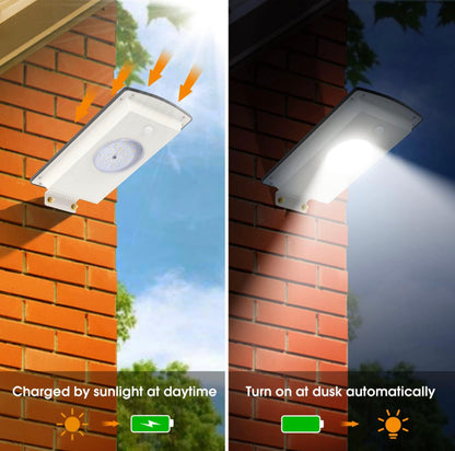 Lighteme Solar-Straßenlaternen für den Außenbereich, kaltweiß/warmweiß, Dämmerungs-/Bewegungsmelder, 1300 lm, IP65, wasserdicht, dimmbar, Fernbedienung