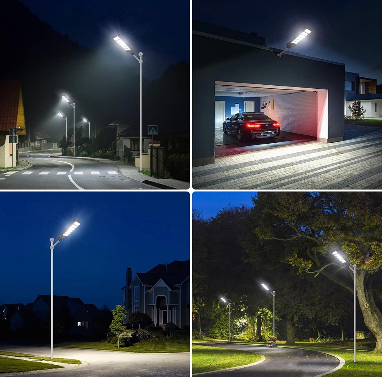 Lighteme 1000W Solar-Straßenlaterne mit Bewegungsmelder, 80000LM IP65 wasserdicht mit Fernbedienung