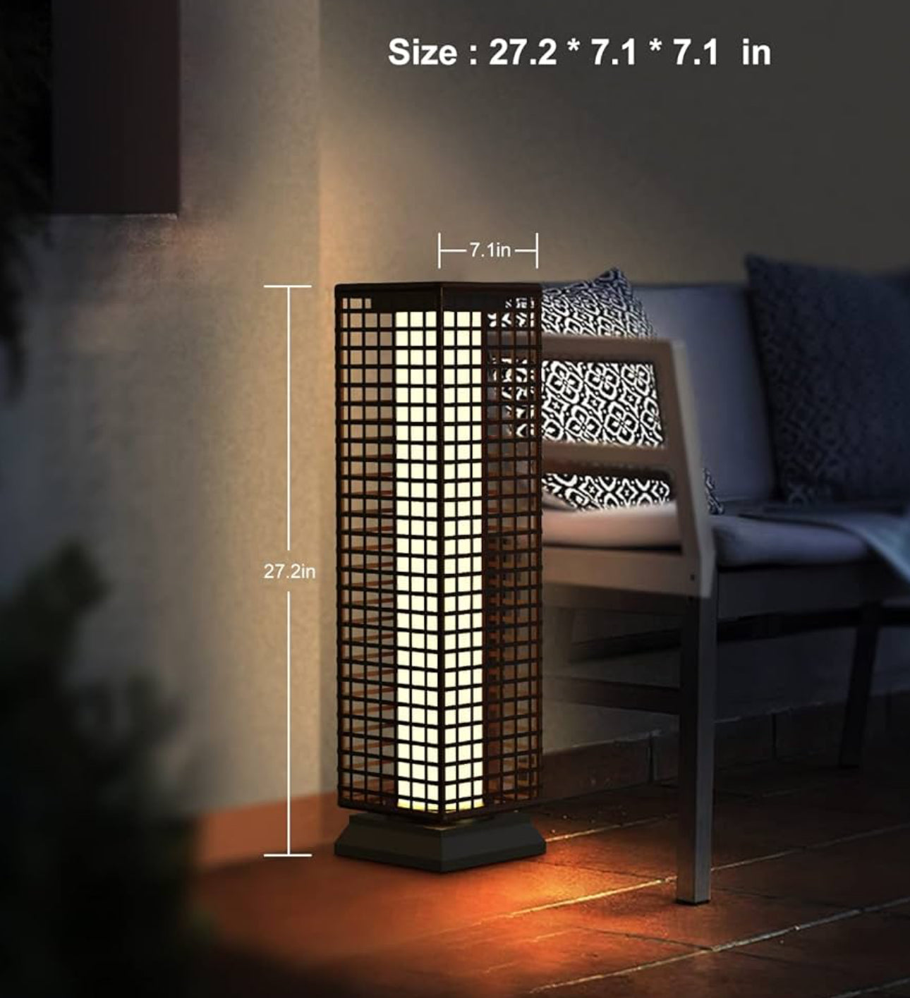 Lampadaire solaire d'extérieur Lighteme de 28 pi avec 2 modes d'éclairage
