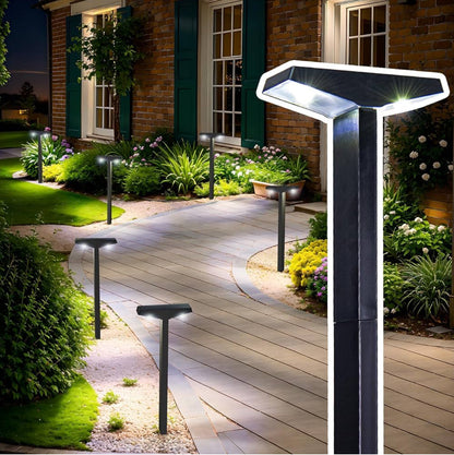 Lighteme Solar Modern Pathway Lights, 6 Pack -15 Lumen