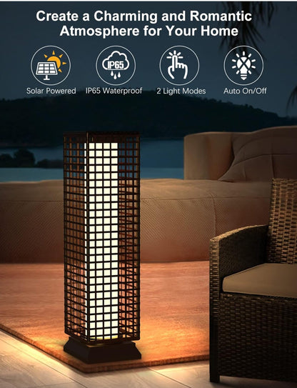Lampadaire solaire d'extérieur Lighteme de 28 pi avec 2 modes d'éclairage