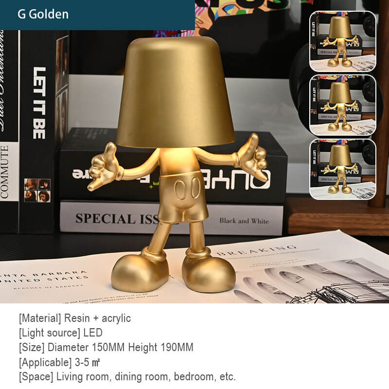 Lighteme Little Golden Man Touch-Lade-Schreibtischlampe