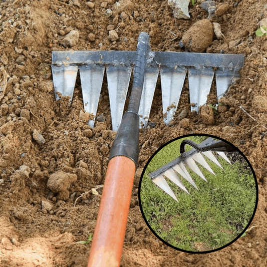 Lighteme Robuster Gartenrechen aus Eisen
