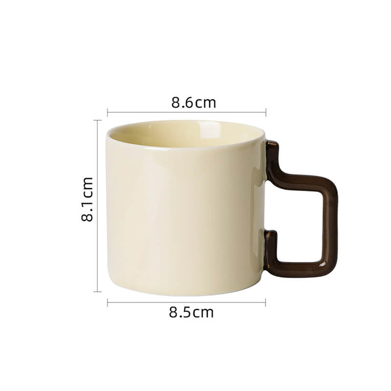 Lighteme Keramiktasse mit geometrischem Griff