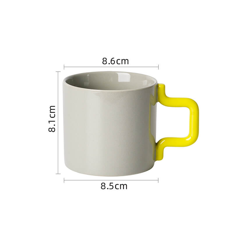 Lighteme Keramiktasse mit geometrischem Griff