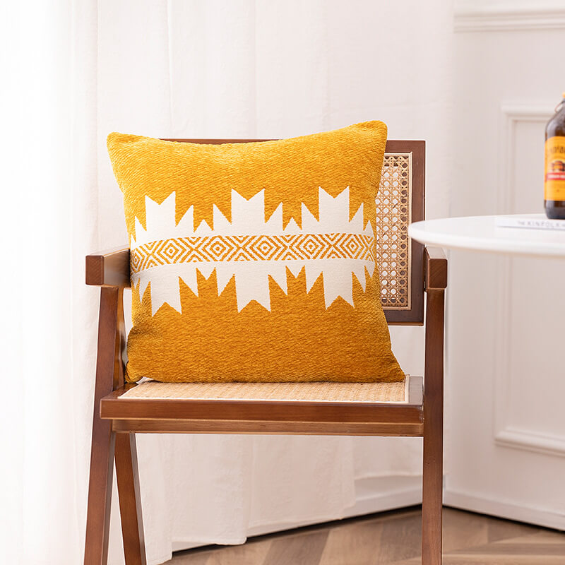 Housse de coussin à motif géométrique Lighteme