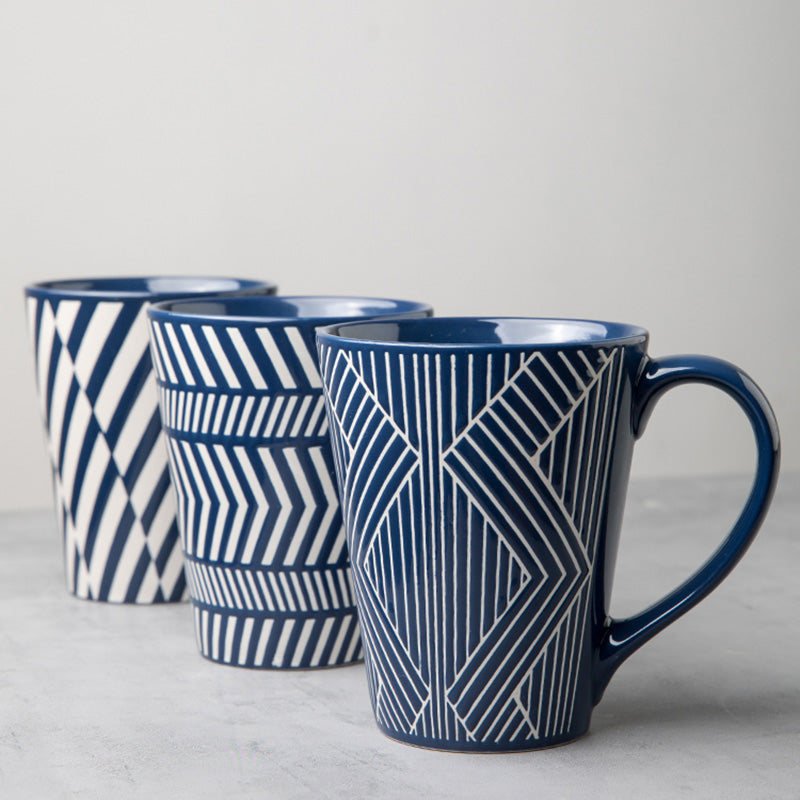 Lighteme Keramiktasse mit geometrischem Muster